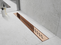 Mexen Flat M18 linear drain 70 cm, rose gold - 1623070-15