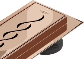 Mexen Flat M18 Linear Drain 90 cm, Rose Gold - 1623090-15