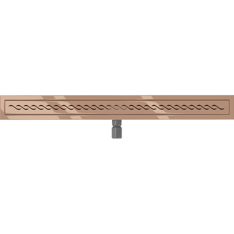 Mexen Flat M18 linear drain 100 cm, rose gold - 1623100-15
