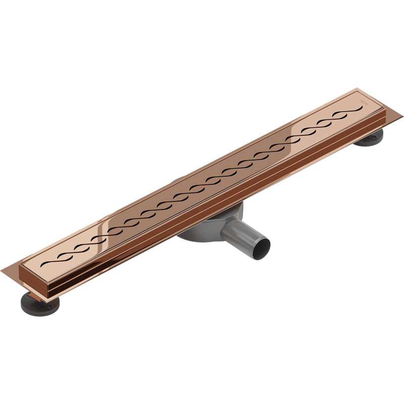 Mexen Flat 360° M18 Rotating Linear Drain 50 cm, Rose Gold - 1623050-40