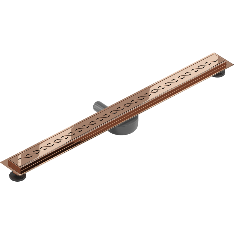 Mexen Flat 360° M18 rotating linear drain 80 cm, rose gold - 1623080-40
