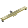 Mexen Flat M18 linear drain 70 cm, brushed gold - 1A23070-15