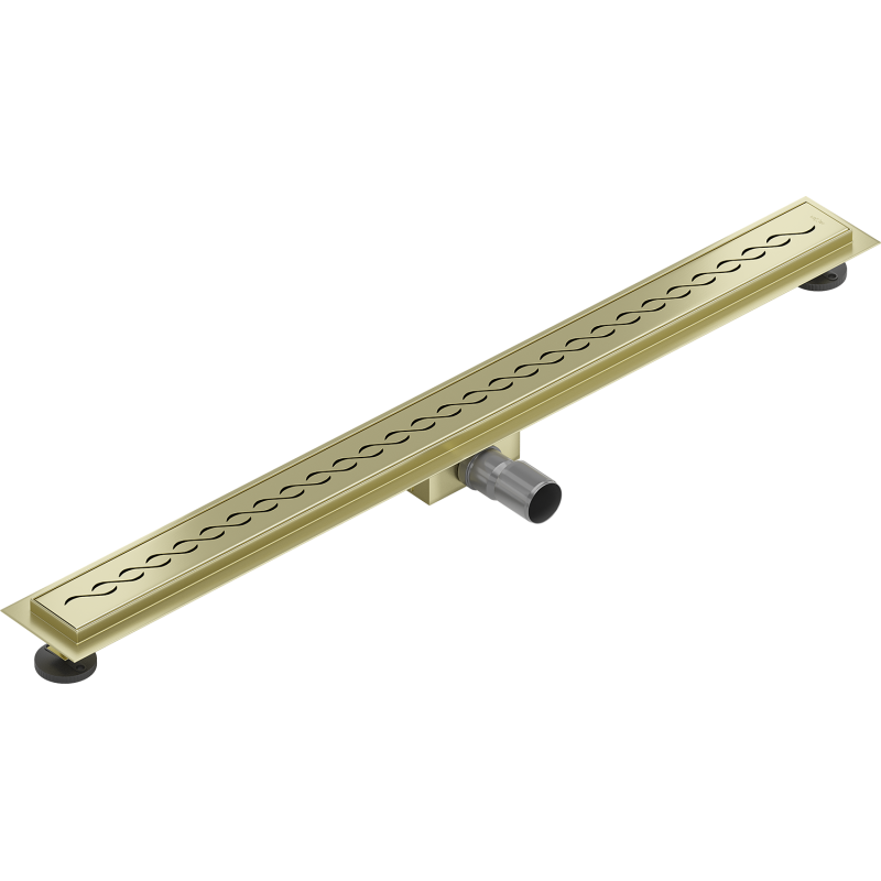 Mexen Flat M18 linear drain 100 cm, brushed gold - 1A23100-15
