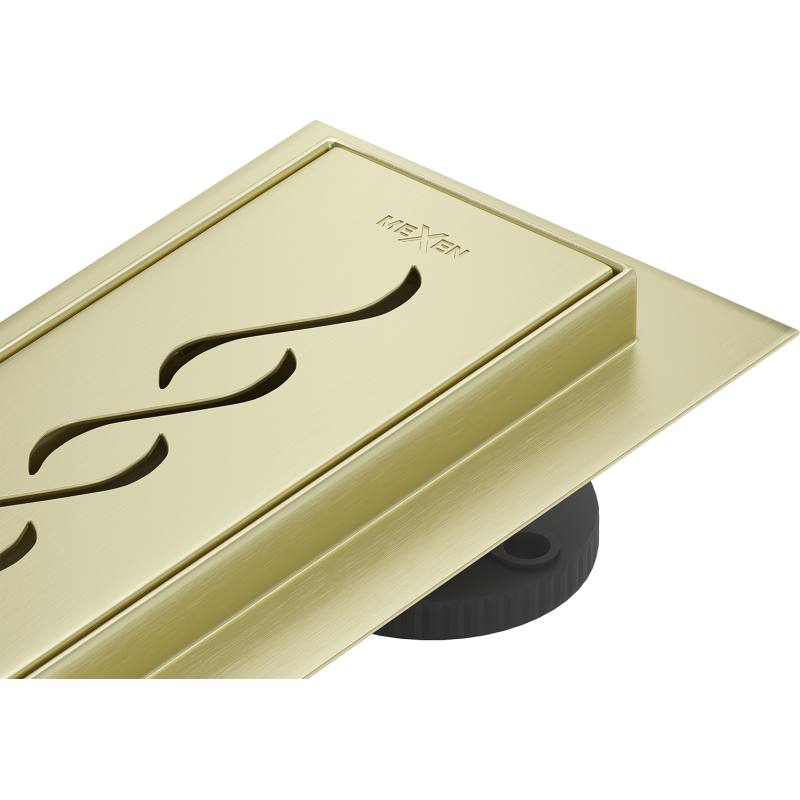 Mexen Flat 360° M18 adjustable linear drain 70 cm, gold brushed - 1A23070-40
