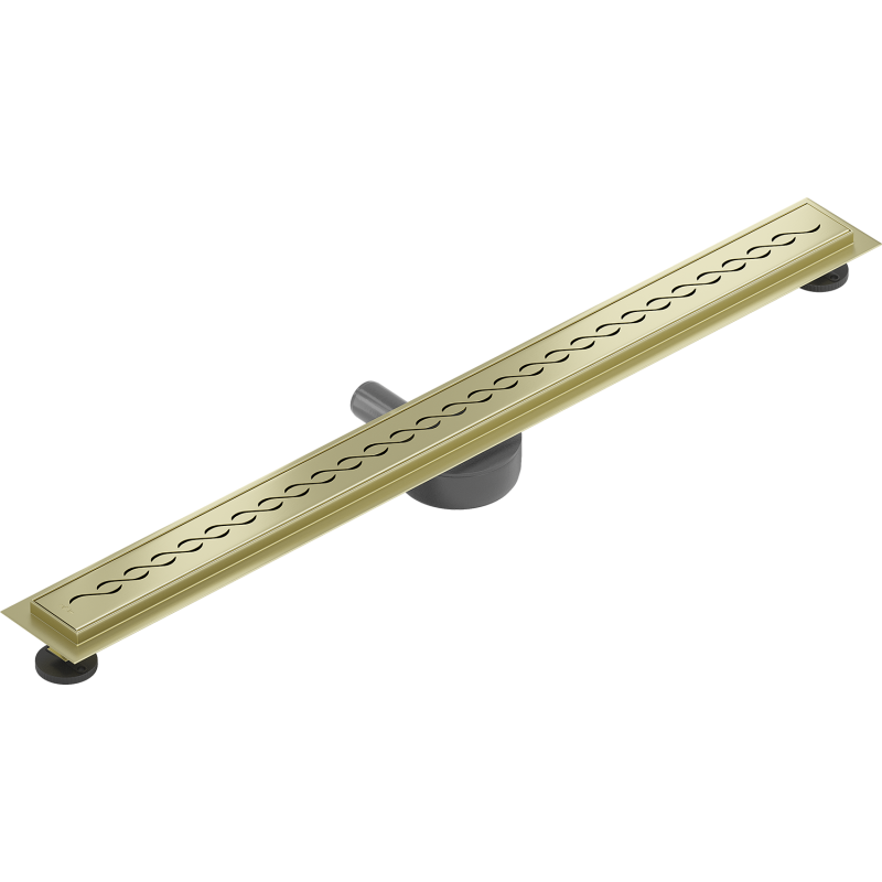 Mexen Flat 360° M18 Rotary Linear Drain 80 cm, Brushed Gold - 1A23080-40