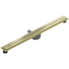 Mexen Flat 360° M18 Rotating Linear Drain 90 cm, Brushed Gold - 1A23090-40