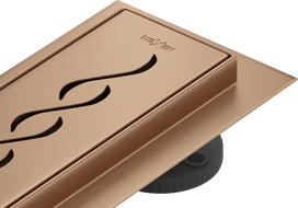 Mexen Flat M18 Linear Drain 100 cm, Brushed Copper - 1C23100-15