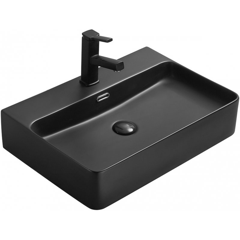 Mexen Lara countertop washbasin 60 x 42 cm, Black matt - 21166085