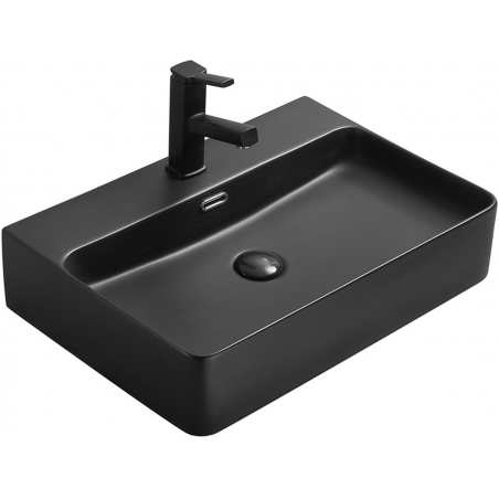 Mexen Lara countertop washbasin 60 x 42 cm, Black matt - 21166085