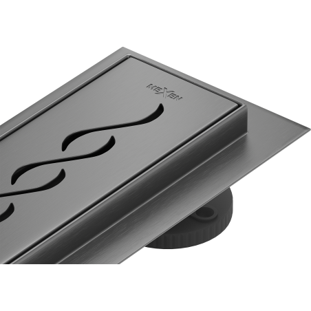 Mexen Flat 360° M18 50 cm Rotating Linear Drain, Gun Gray Brushed - 1E23050-40