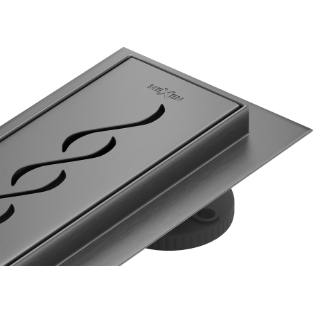 Mexen Flat 360° M18 Rotating Linear Drain 70 cm, Brushed Gun Gray - 1E23070-40