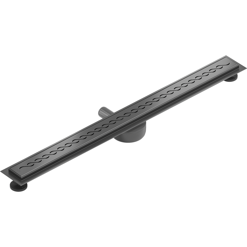 Mexen Flat 360° M18 Rotating Linear Drain 80 cm, Brushed Gun Gray - 1E23080-40