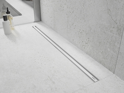 Mexen Flat 360° Slim 120 cm Rotating Linear Drain, White - 1241120