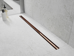Mexen Flat 360° Slim 120 cm Rotating Linear Drain, Rose Gold - 1641120