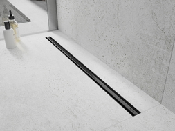 Mexen Flat 360° Slim rotary linear drain 110 cm, black - 1741110