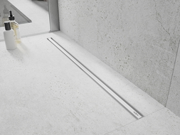 Mexen Flat 360° Slim 150 cm Rotating Linear Drain, White - 1241150