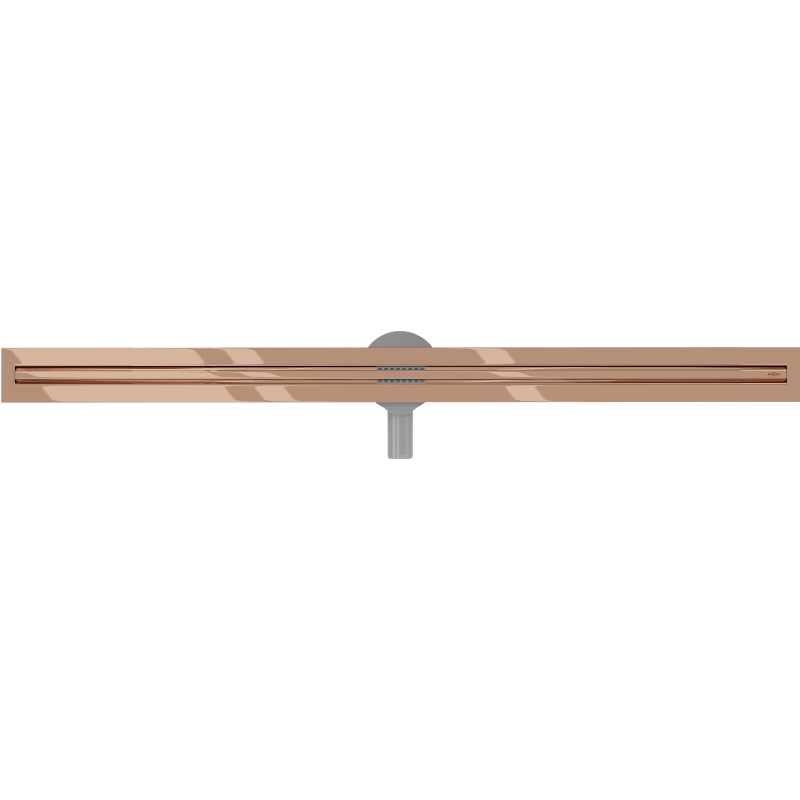 Mexen Flat 360° Slim Rotary Linear Drain 130 cm, Rose Gold - 1641130