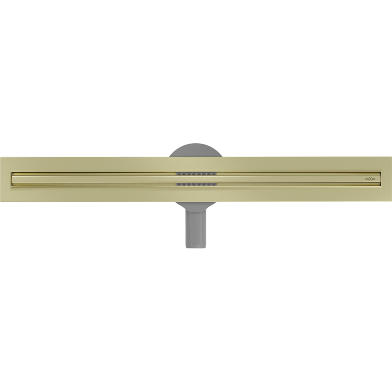 Mexen Flat 360° Slim 50 cm Rotational Linear Drain, Brushed Gold - 1A41050