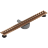 Mexen Flat 360° Slim 50 cm Rotational Linear Drain, Brushed Copper - 1C41050