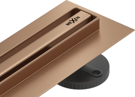 Mexen Flat 360° Slim rotating linear drain 60 cm, brushed copper - 1C41060