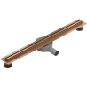 Mexen Flat 360° Slim rotating linear drain 60 cm, brushed copper - 1C41060