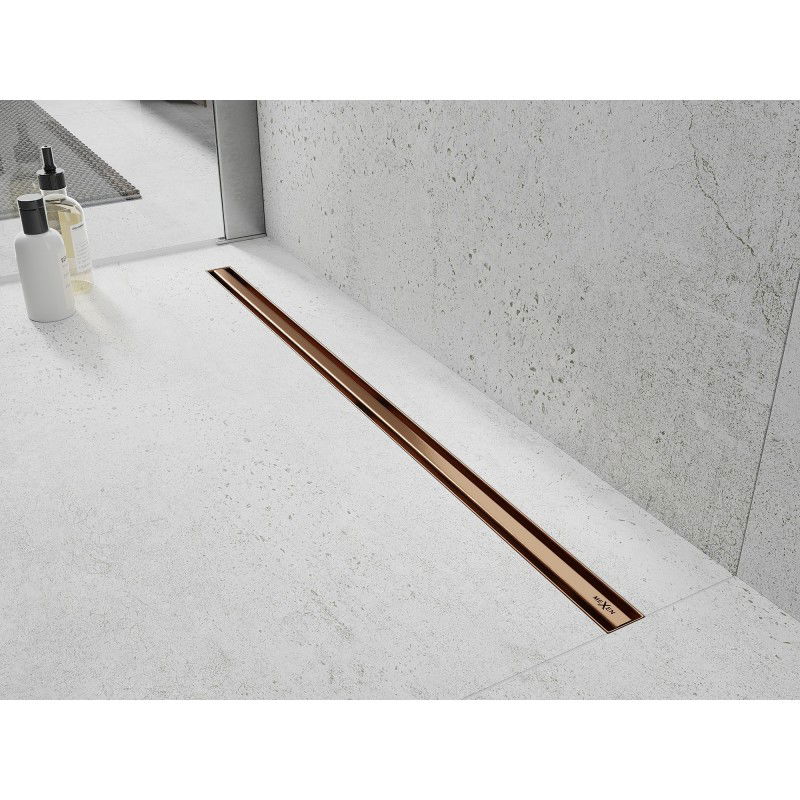 Mexen Flat 360° Slim rotary linear drain 70 cm, brushed copper - 1C41070