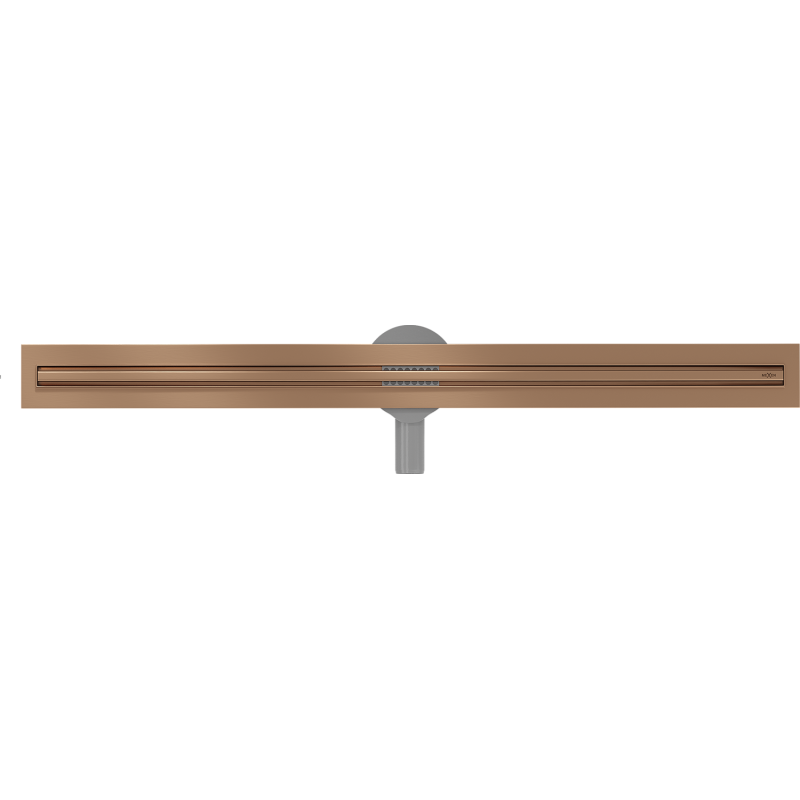 Mexen Flat 360° Slim 90 cm Rotating Linear Drain, Brushed Copper - 1C41090