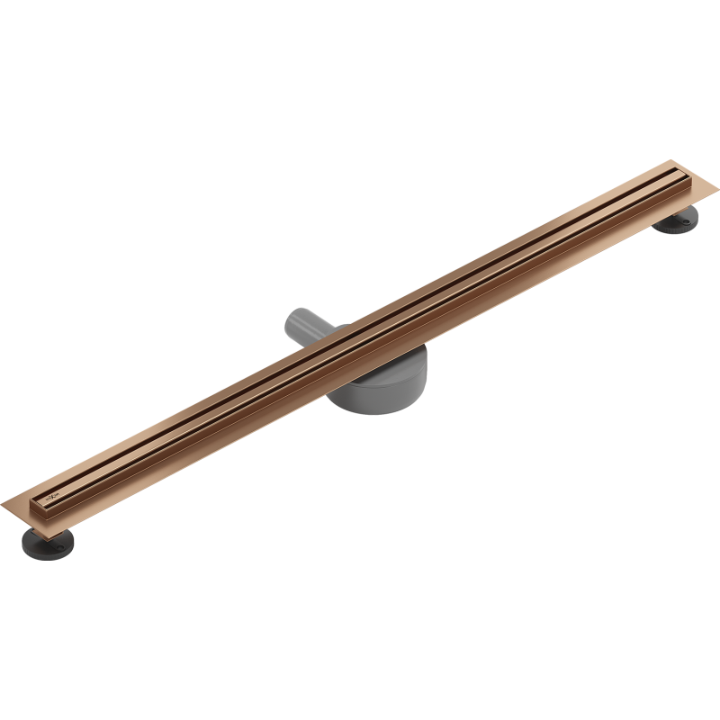Mexen Flat 360° Slim rotating linear drain 100 cm, brushed copper - 1C41100