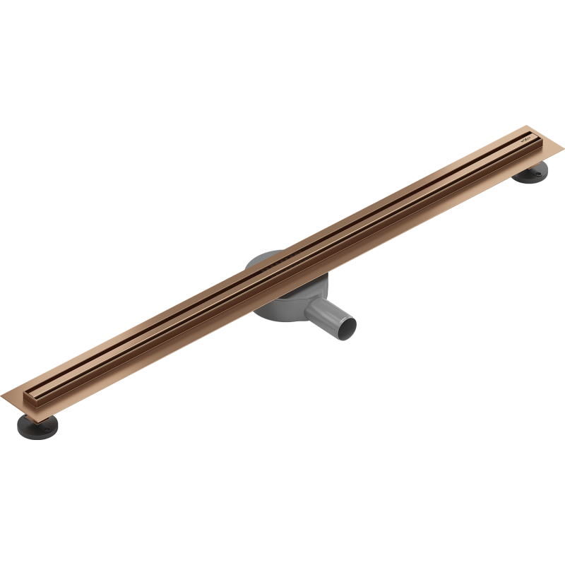 Mexen Flat 360° Slim rotating linear drain 100 cm, brushed copper - 1C41100