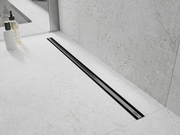 Mexen Flat 360° Slim rotary linear drain 150 cm, brushed gun gray - 1E41150