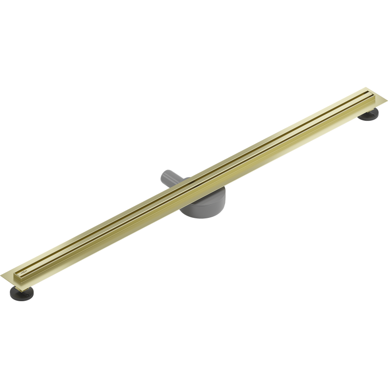 Mexen Flat 360° Slim rotatable linear drain 160 cm, brushed gold - 1A41160
