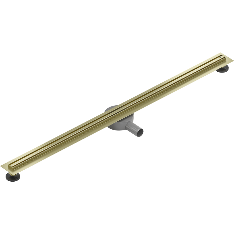 Mexen Flat 360° Slim rotatable linear drain 160 cm, brushed gold - 1A41160
