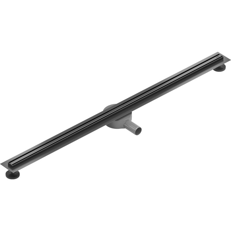 Mexen Flat 360° Slim rotary linear drain 140 cm, brushed gun gray - 1E41140