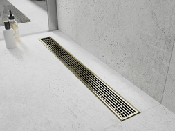 Mexen Flat 360° M33 rotating linear drain 50 cm, gold - 1533050-40