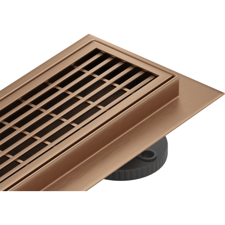 Mexen Flat M33 linear drain 90 cm, brushed copper - 1C33090-15