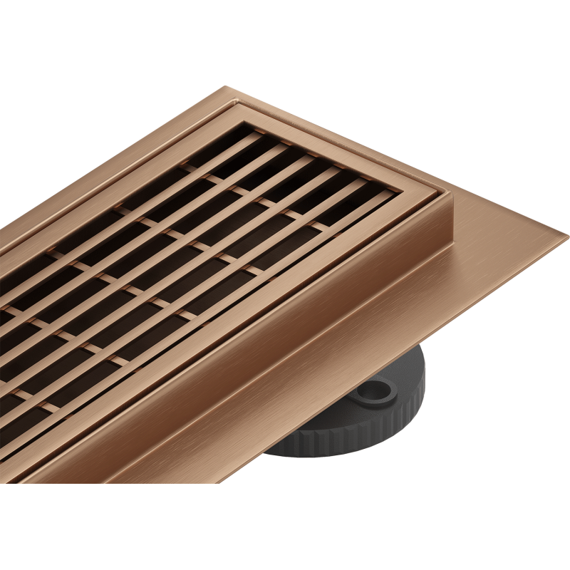 Mexen Flat M33 Linear Drain 100 cm, Brushed Copper - 1C33100-15