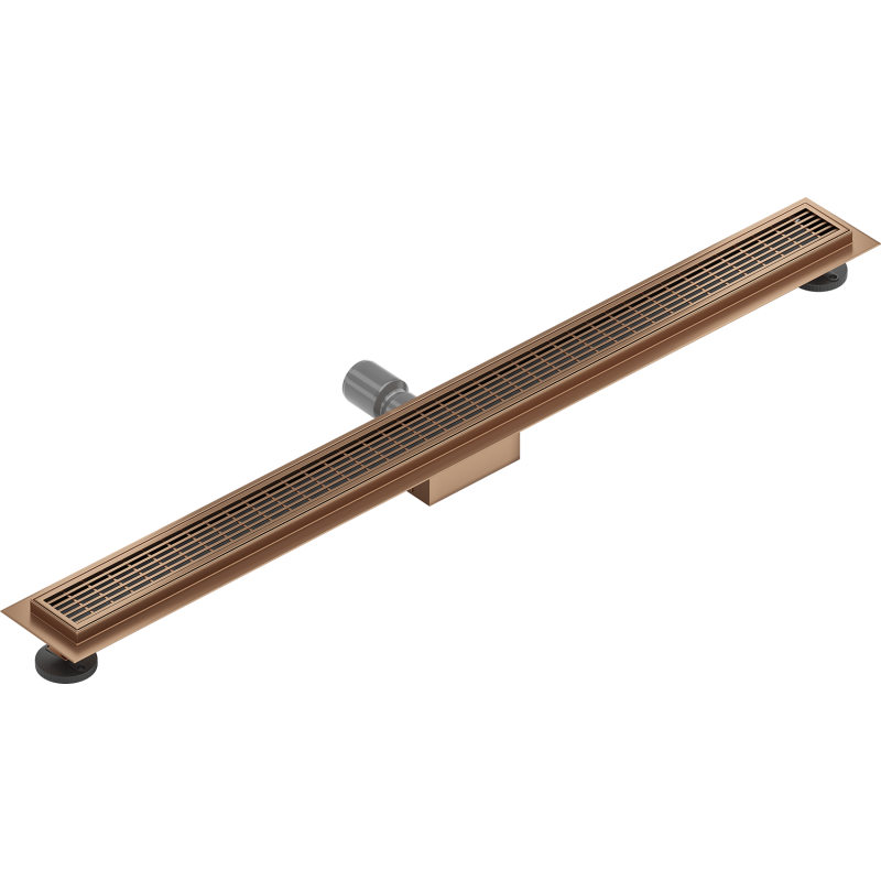Mexen Flat M33 Linear Drain 100 cm, Brushed Copper - 1C33100-15