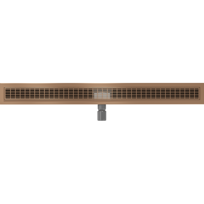 Mexen Flat M33 Linear Drain 80 cm, Brushed Copper - 1C33080-15
