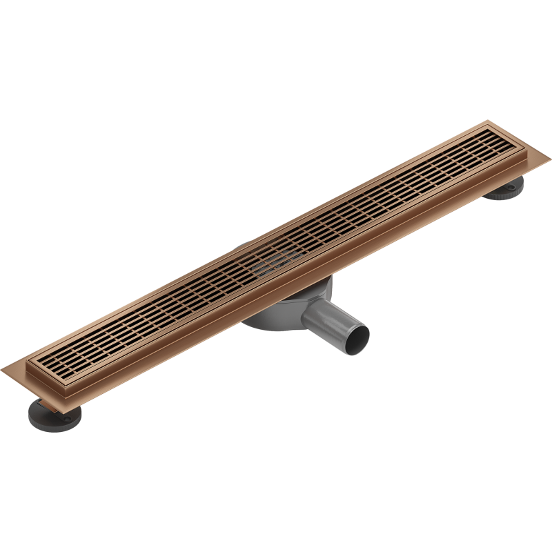 Mexen Flat 360° M33 rotary linear drain 60 cm, brushed copper - 1C33060-40