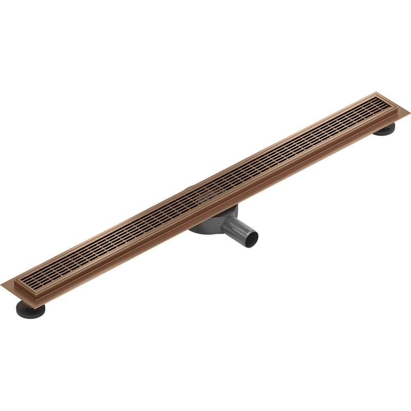 Mexen Flat 360° M33 rotational linear drain 80 cm, brushed copper - 1C33080-40