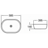 Mexen Alita countertop washbasin 58 x 39 cm, Blue - 22045866