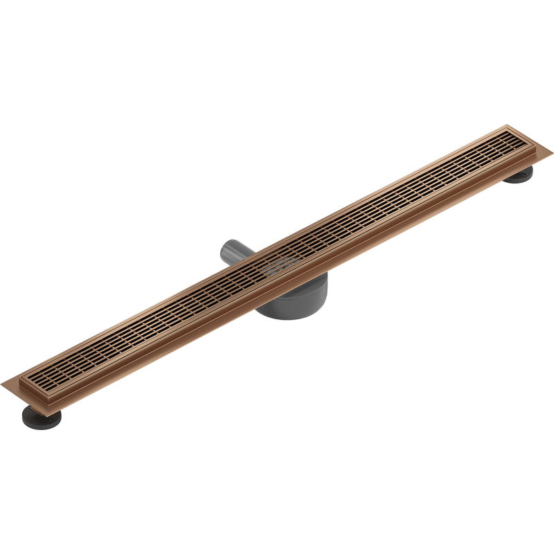 Mexen Flat 360° M33 rotational linear drain 80 cm, brushed copper - 1C33080-40