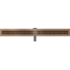 Mexen Flat 360° M33 Rotating Linear Drain 90 cm, Brushed Copper - 1C33090-40