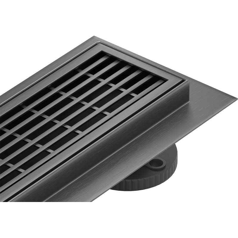 Mexen Flat 360° M33 90 cm Rotatable Linear Drain, Brushed Gun Gray - 1E33090-40