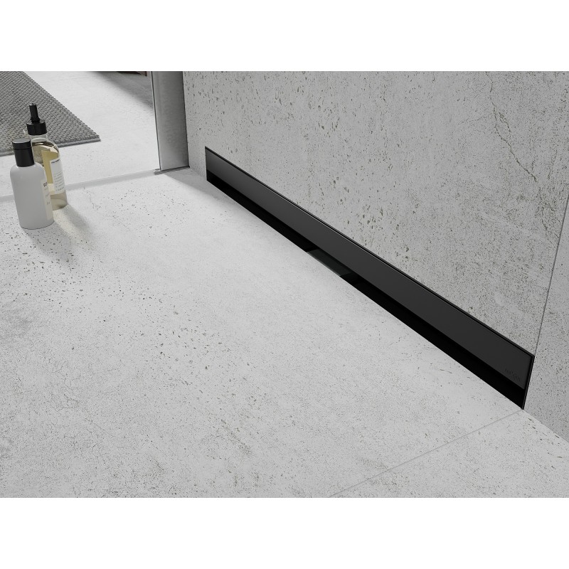 Mexen Flat Wall 2-in-1 Wall Linear Drain 80 cm, Black - 1730080