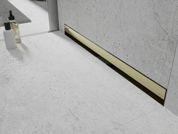 Mexen Flat Wall 2-in-1 Wall Linear Drain 120 cm, Gold - 1530120