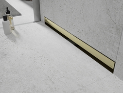 Mexen Flat Wall linear wall drain 2-in-1 120 cm, gold - 1530120