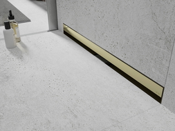 Mexen Flat Wall 2-in-1 Wall Linear Drain 110 cm, Gold - 1530110
