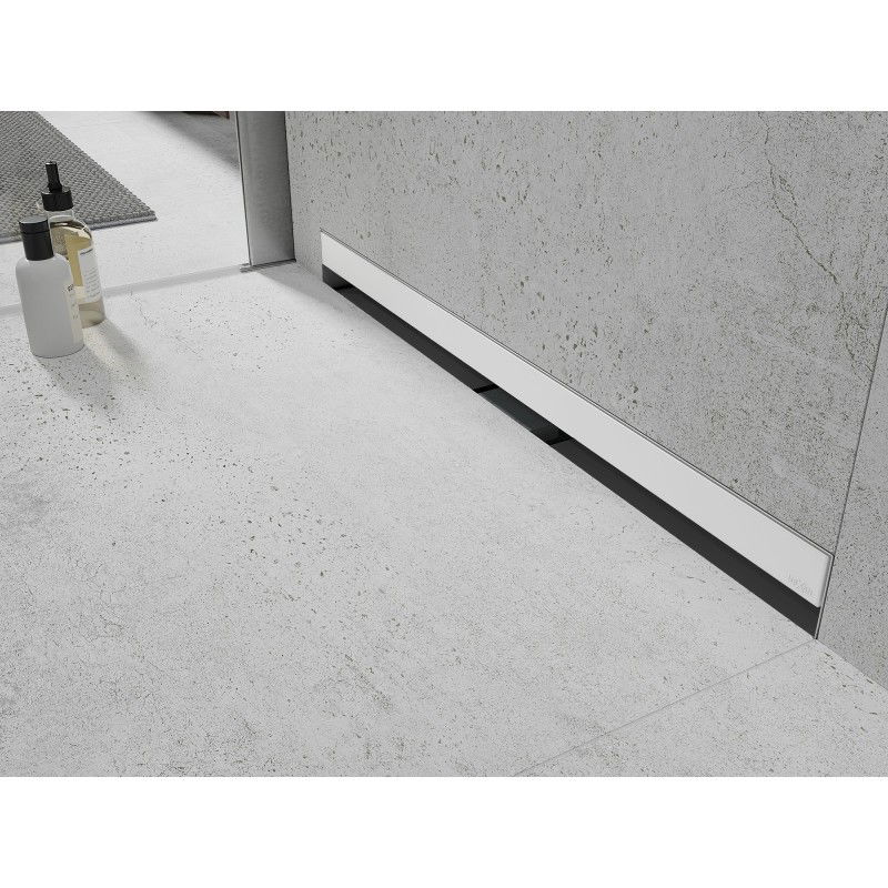 Mexen Flat Wall wall linear drain 2-in-1 70 cm, white - 1230070