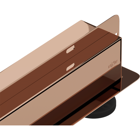 Mexen Flat Wall wall linear drain 2-in-1 60 cm, rose gold - 1630060